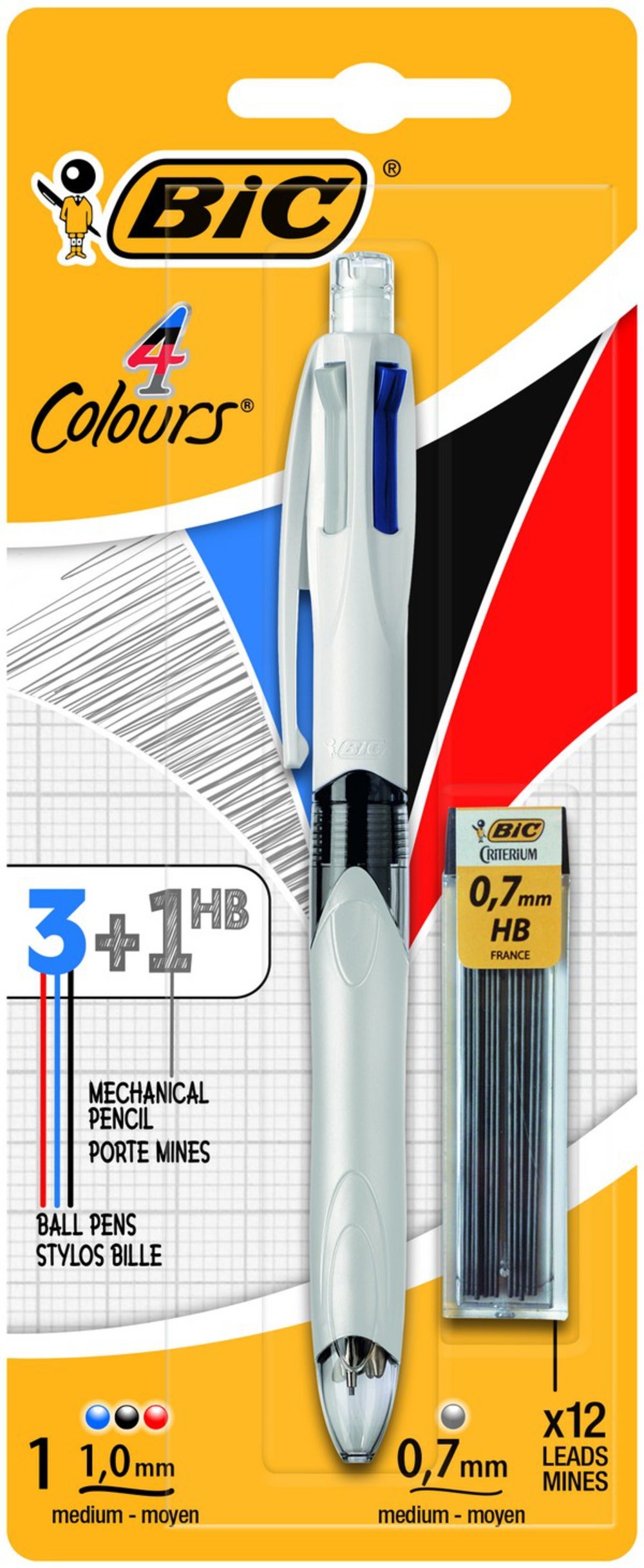 BIC 4 Colour 3 1 Multi Ballpoint Pen Mechanical Pencil Whitcoulls   6499605 MAIN 