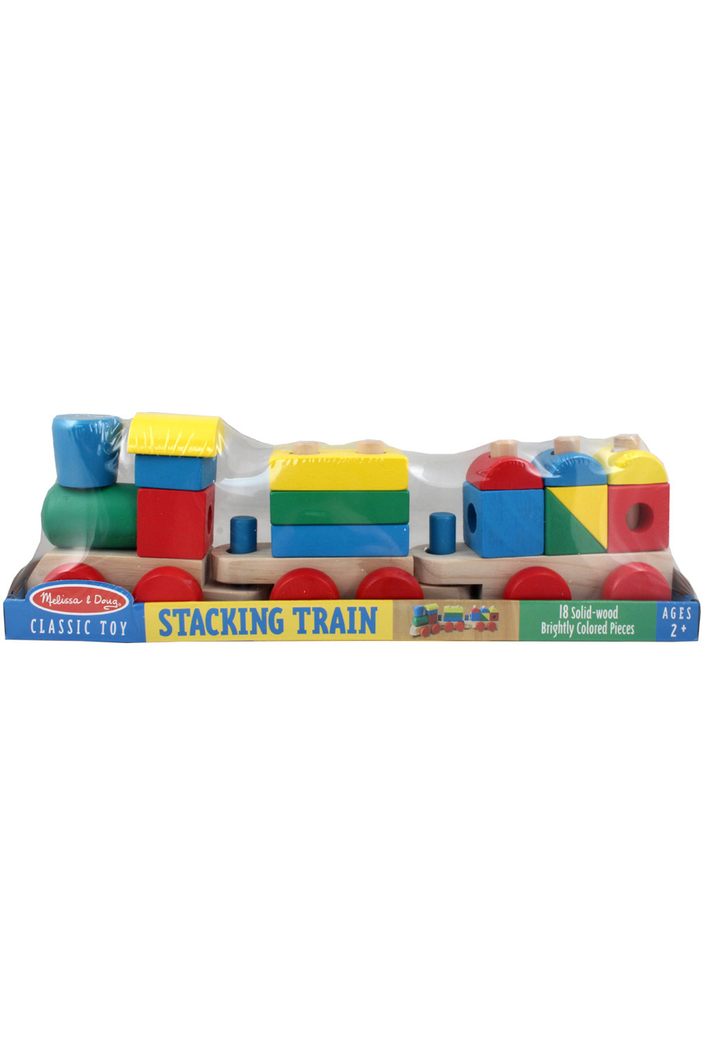 Melissa and doug wooden stacking train online