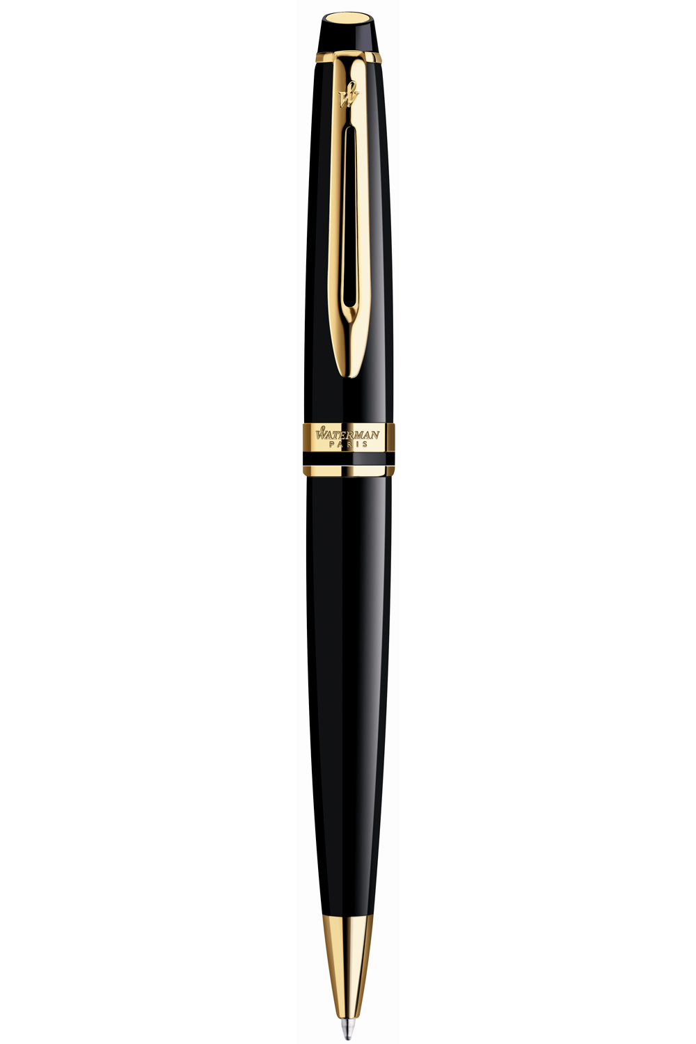 Waterman Expert Black Gold Trim Ballpoint Pen | Whitcoulls