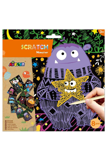 Farm animals scratch and scribble mini scratch art kit – MONSTER KIDS