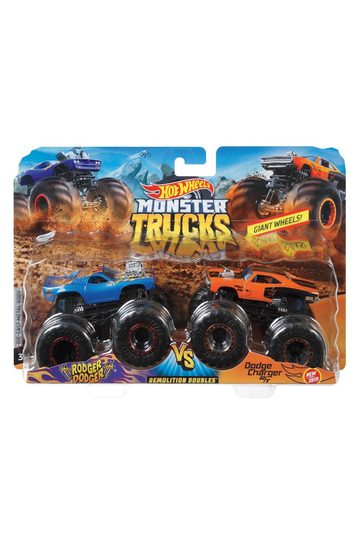 Hot Wheels Monster Trucks 1:64 Scale Demolition Doubles 2-Pack