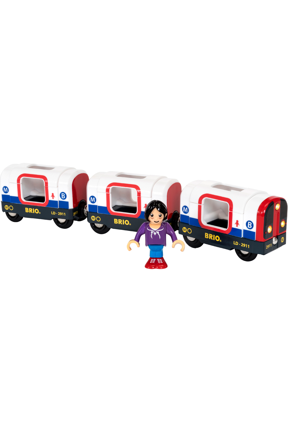 Brio yellow cheap metro train